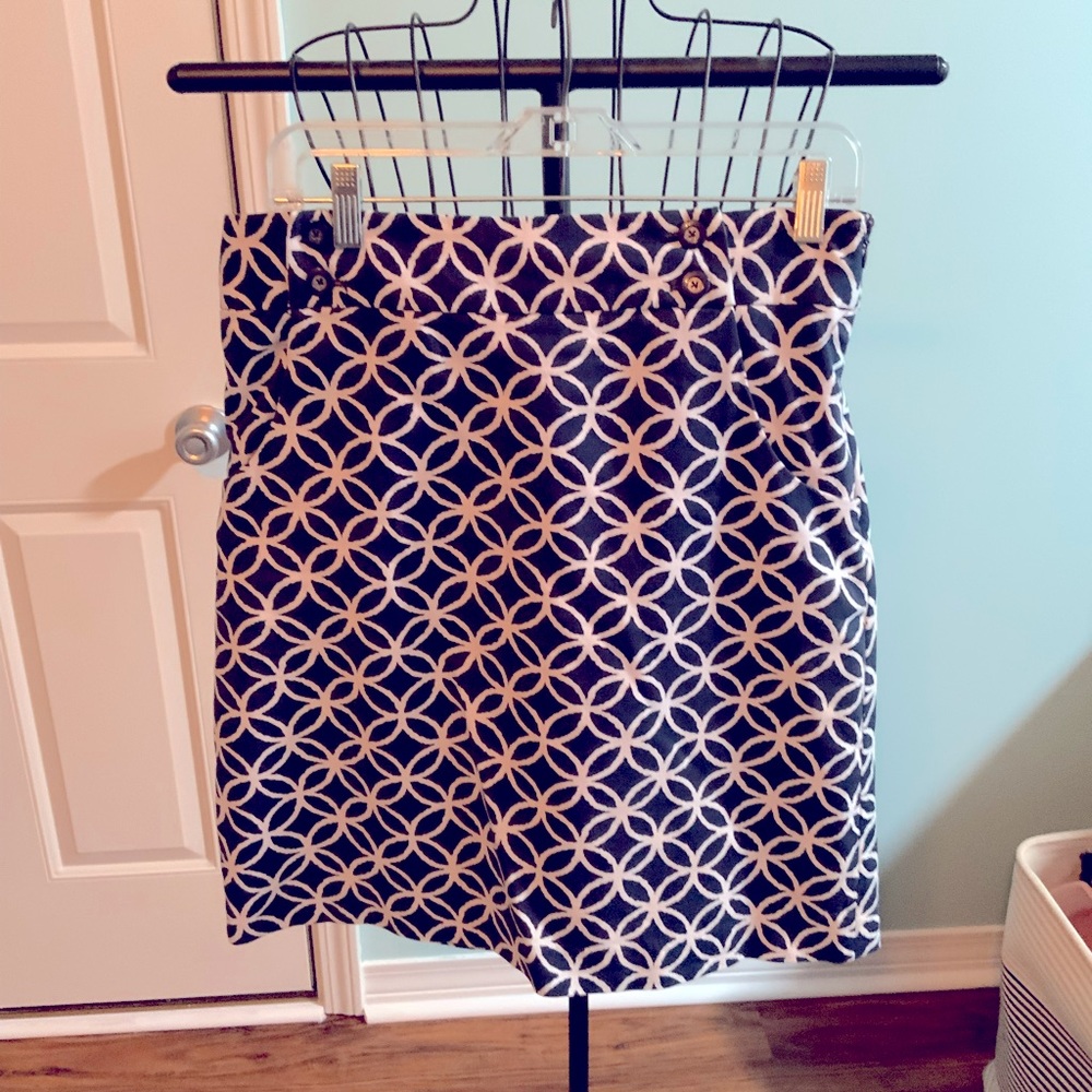 Rafaella Navy Skirt.  Size 6